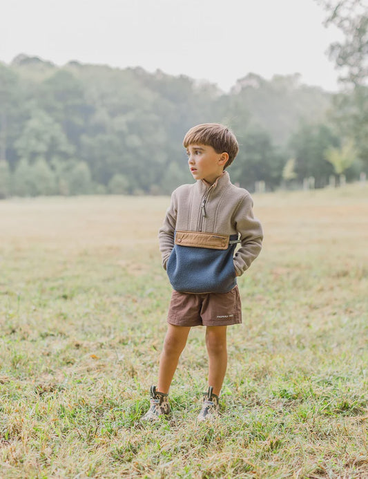 Properly Tied Boys Wallaby Pullover - Lake