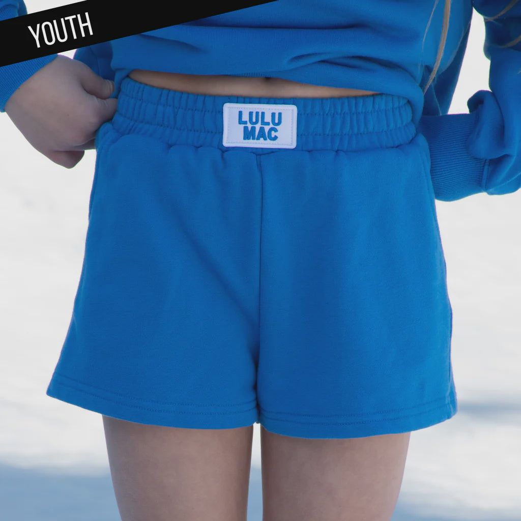Lulu Mac Youth Terry Cloth Shorts - Bright Blue