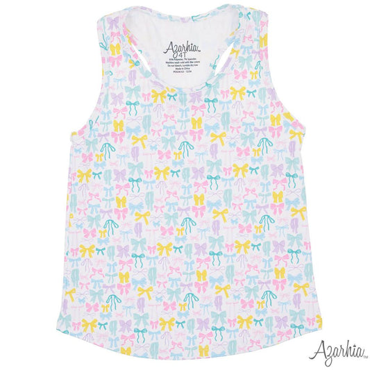 Azarhia Pastel Bows Printed Tank