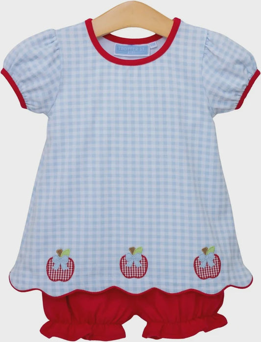 Trotter Street Kids Apple Trio Bloomer Set