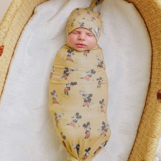 Copper Pearl Mickey Mouse Swaddle Blanket