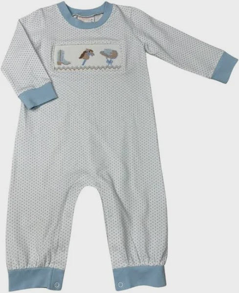 Whimsy Bay Kids Lil Cowboy Smocked Romper