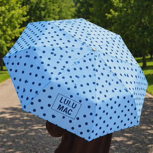 Lulu Mac Umbrella - Navy Dot