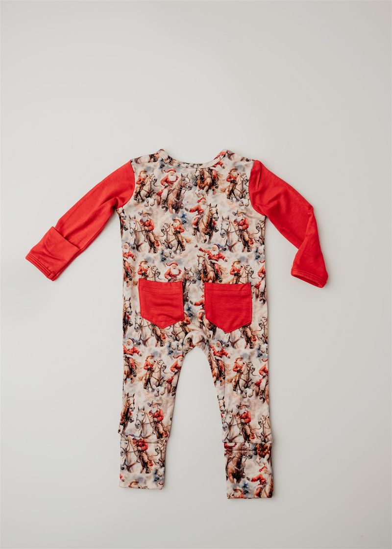 RR Cowboy Claus Footie
