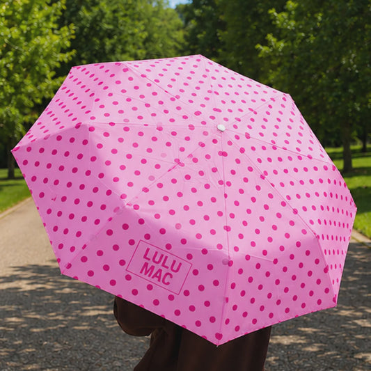 Lulu Mac Umbrella - Hot Pink Dot