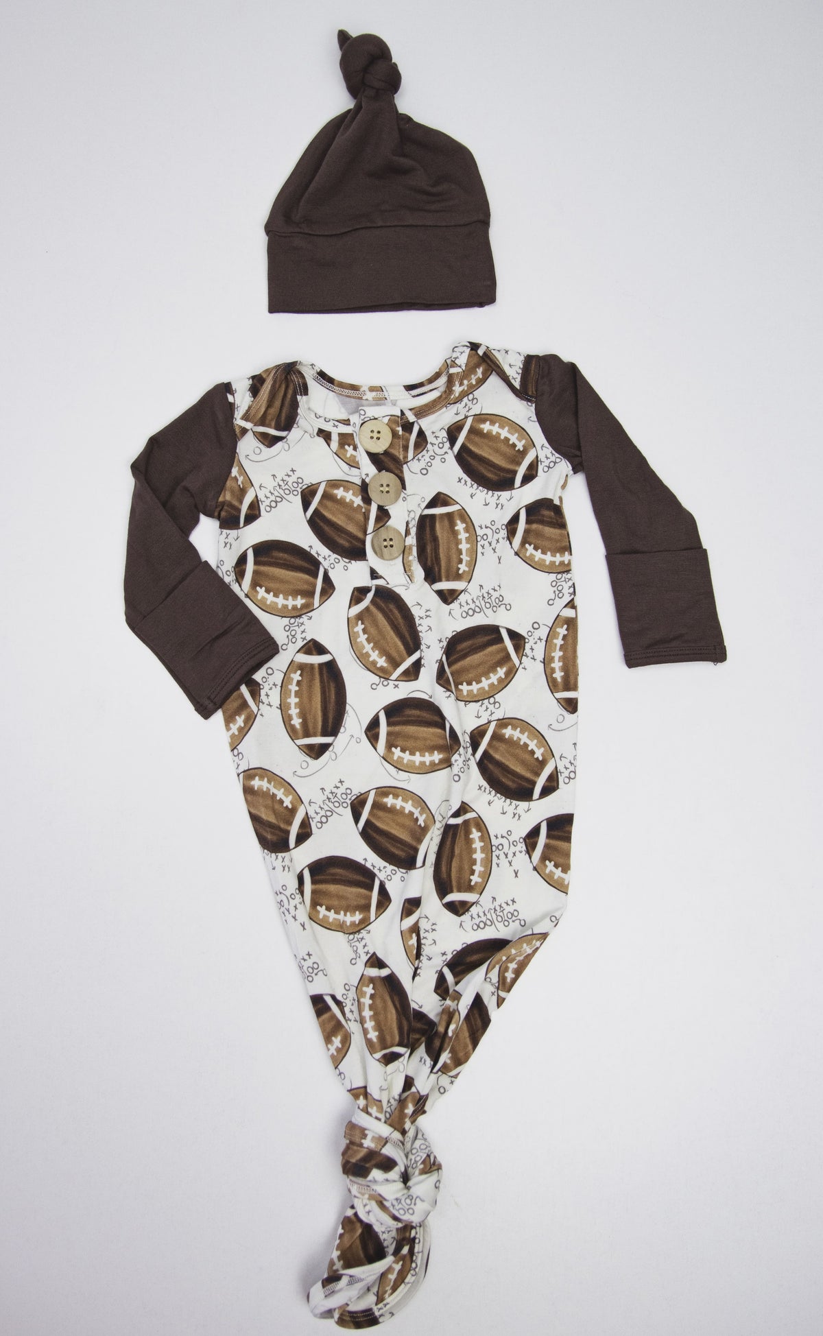 Rockin Royalty Tiny Tackle Knot Gown & Hat - NB