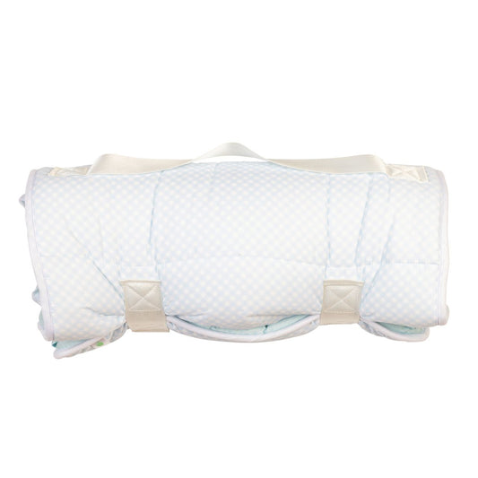 Apple of My Isla Nap Mat - Blue Gingham