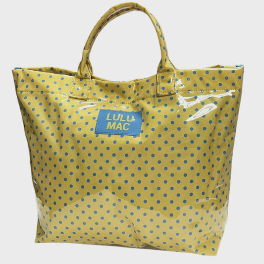 Lulu Mac Tote Bag - Yellow/Blue Dot