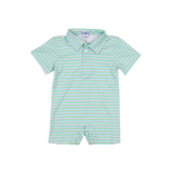 Blue Quail Sherbet Stripe Polo SS Romper