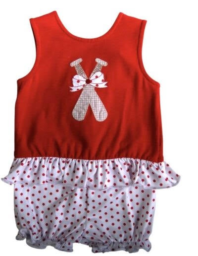 Three Sisters Play Ball Girls Bloomer Set