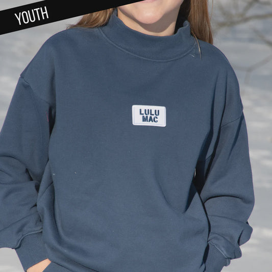 Lulu Mac Youth LS Terry Cloth Top - Navy