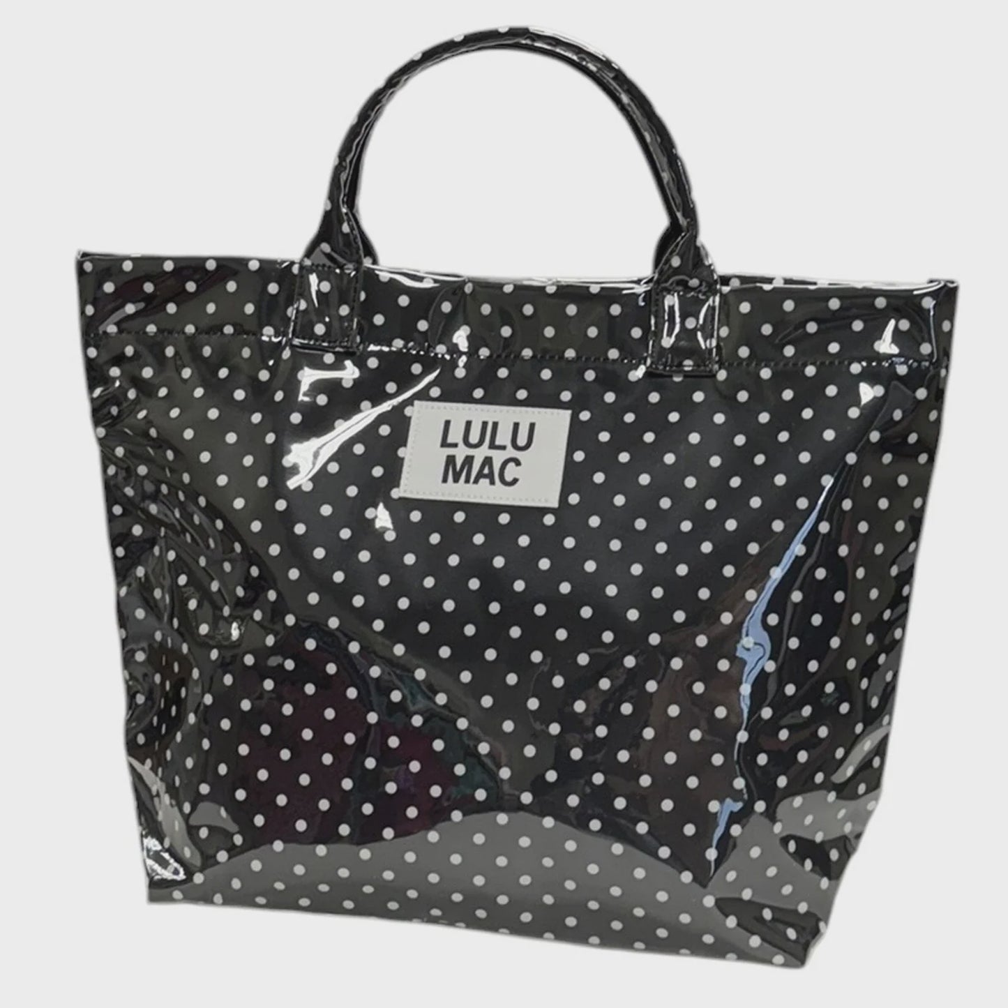 Lulu Mac Tote Bag - Black/White Dot