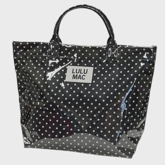 Lulu Mac Tote Bag - Black/White Dot