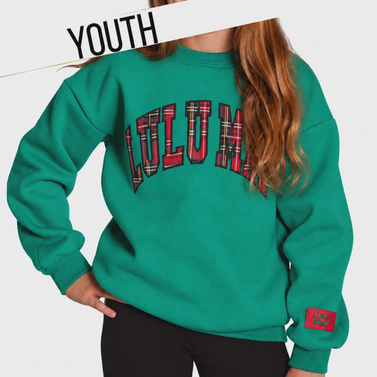 Lulu Mac Christmas Plaid Sweatshirt - Green