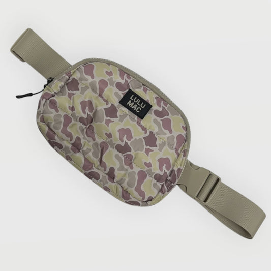 Lulu Mac Puffer Belt Bag - Light Camo