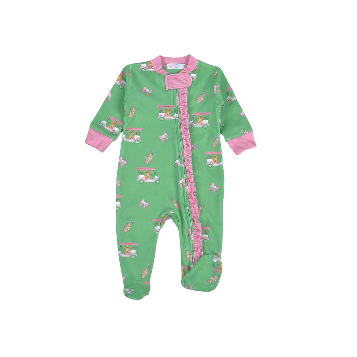 Baby Loren Golf Buddies Zipper Footie - Girl