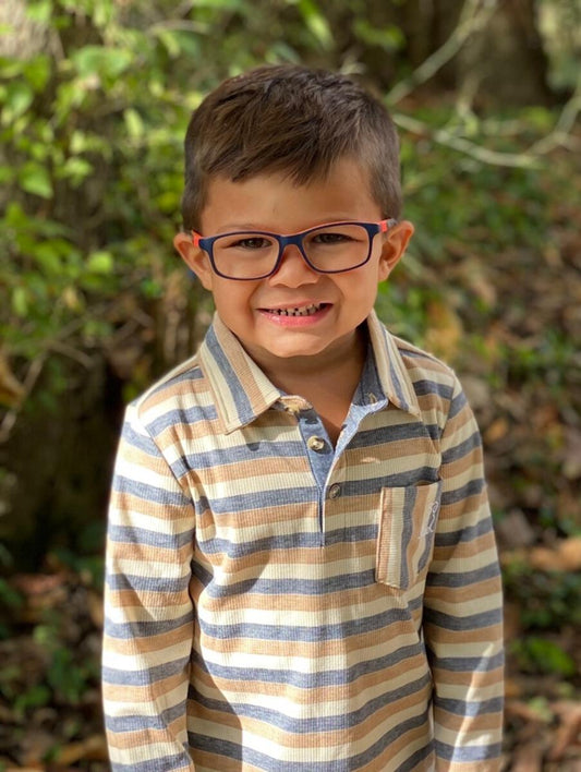 Rockwood Beige/Navy Stripe Polo