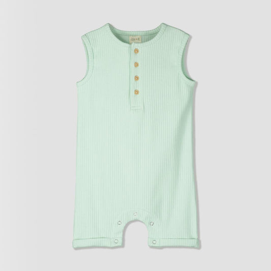 NIKKA JERSEY ROMPER MINT RIB