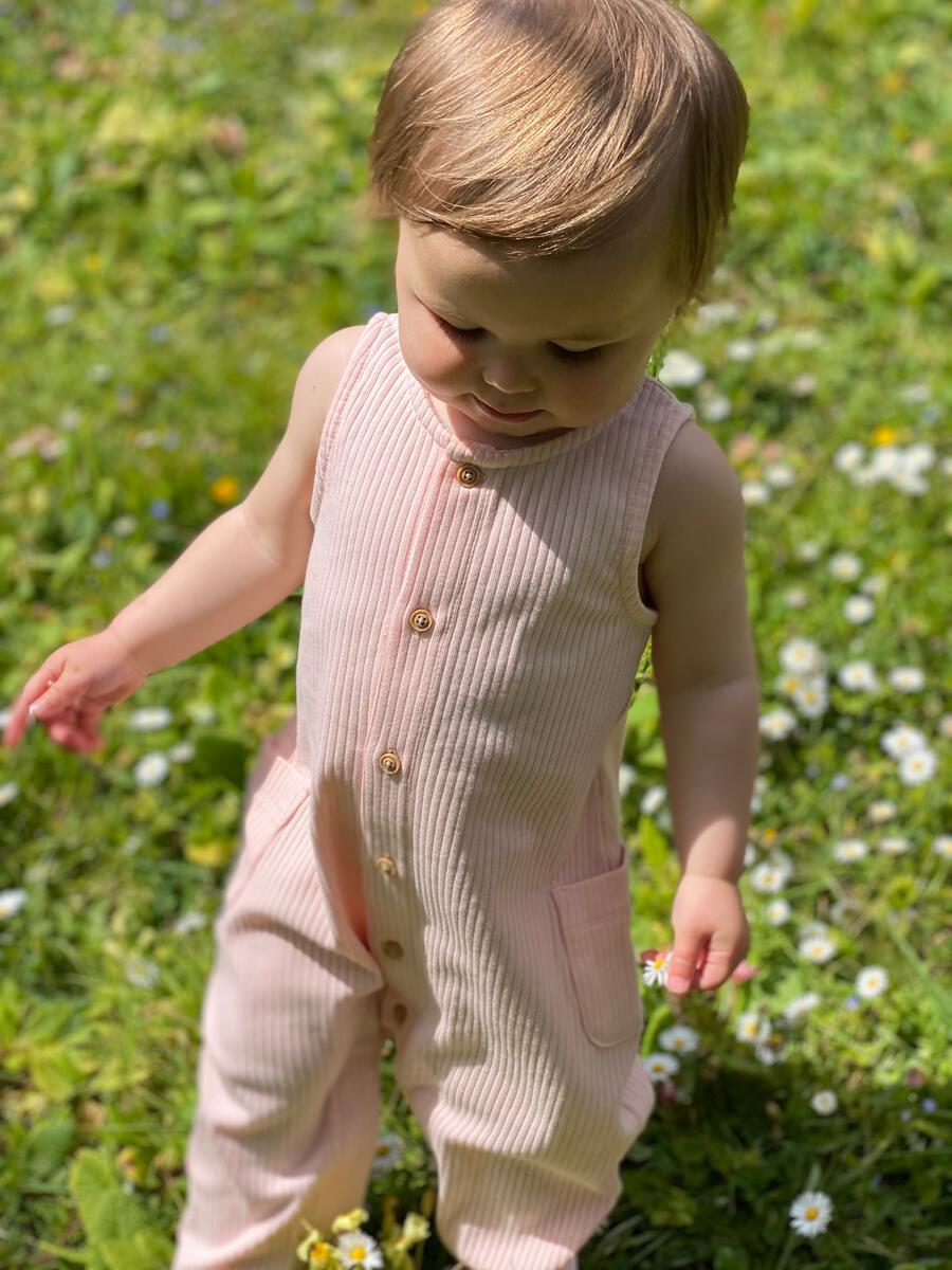 MEWAN JERSEY ROMPER PINK RIB