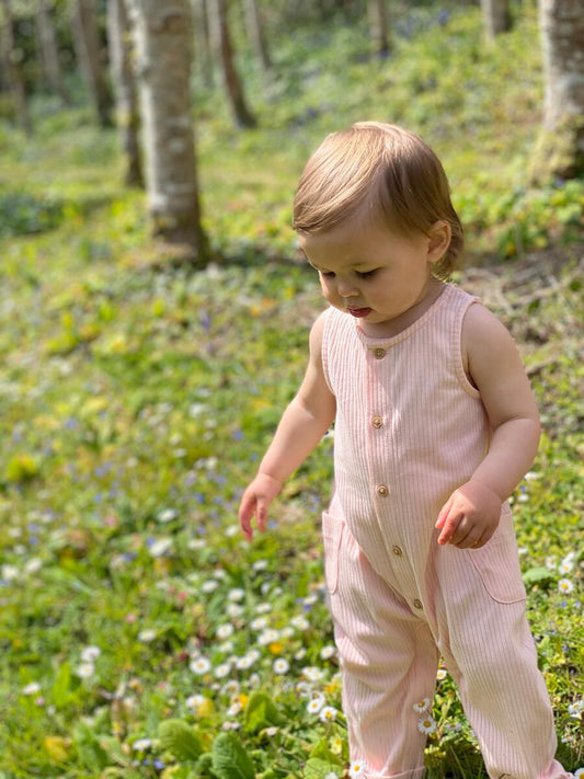 MEWAN JERSEY ROMPER PINK RIB