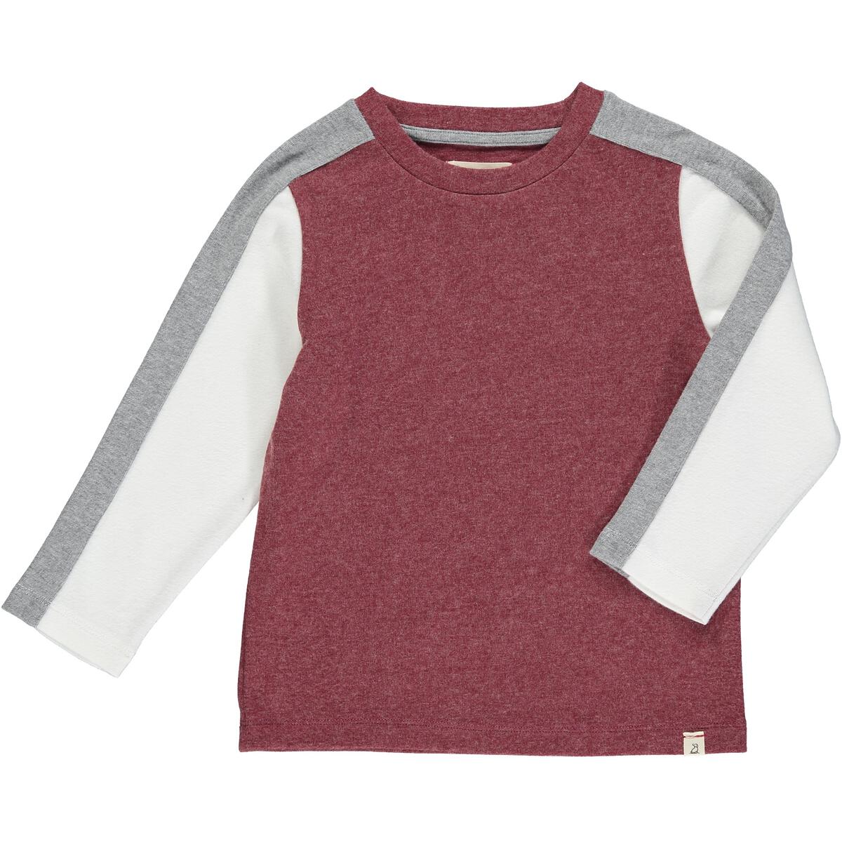 Chapin Sport Tee Burgundy w/Stripe