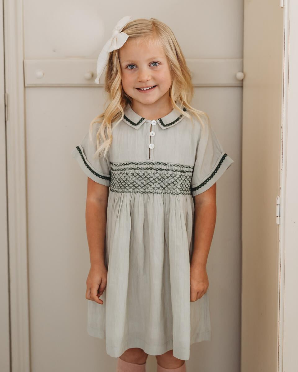 Collared Hand Smocked Dress