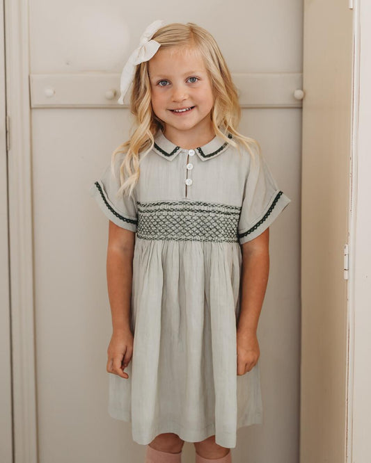 Collared Hand Smocked Dress