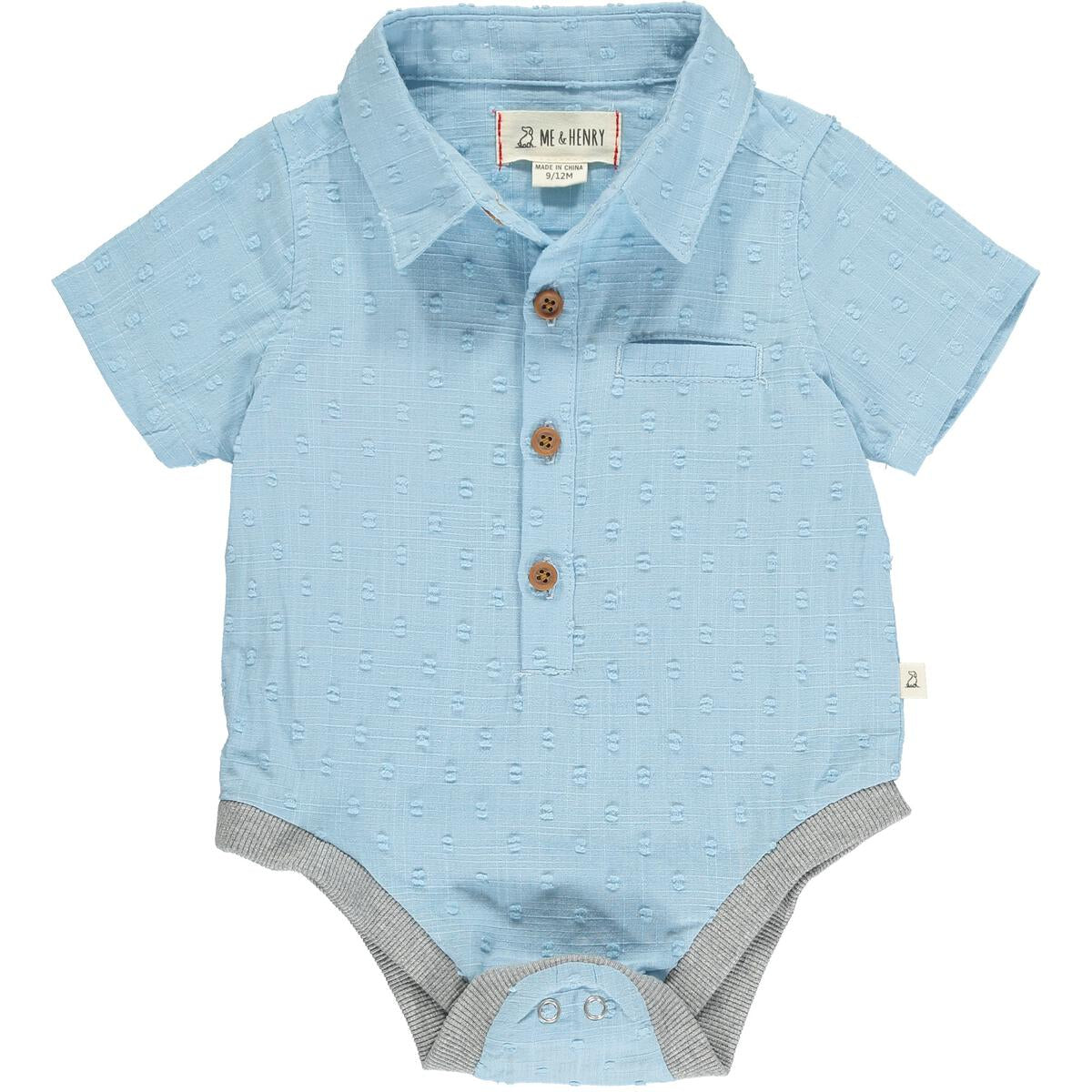 Blue Dobby Helford Woven Onesie