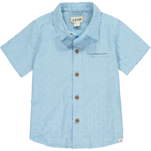 Blue Dobby Newport Short Sleeve Shirt