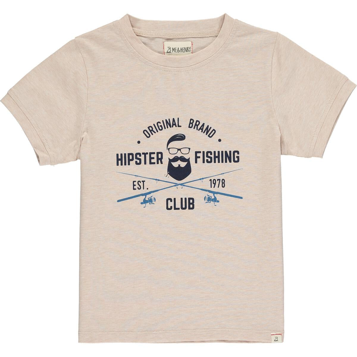 Beige Hipster Fish Club Falmouth Tee