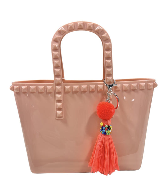 Small Jelly Tote Bag Blush