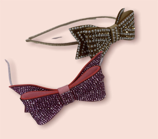 Crystallized Bow Thin Headband