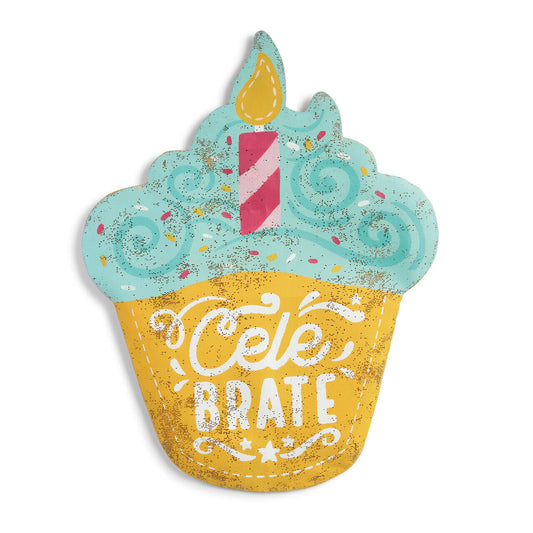 Celebrate cupcake door hanger