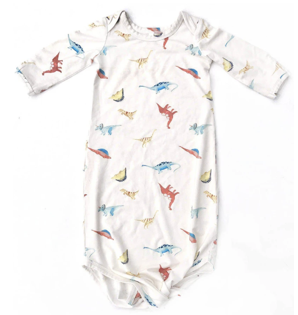 Dinos Baby Bamboo Knotted Gown