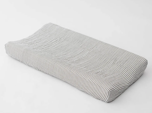 Grey Stripe Changing Pad Cover