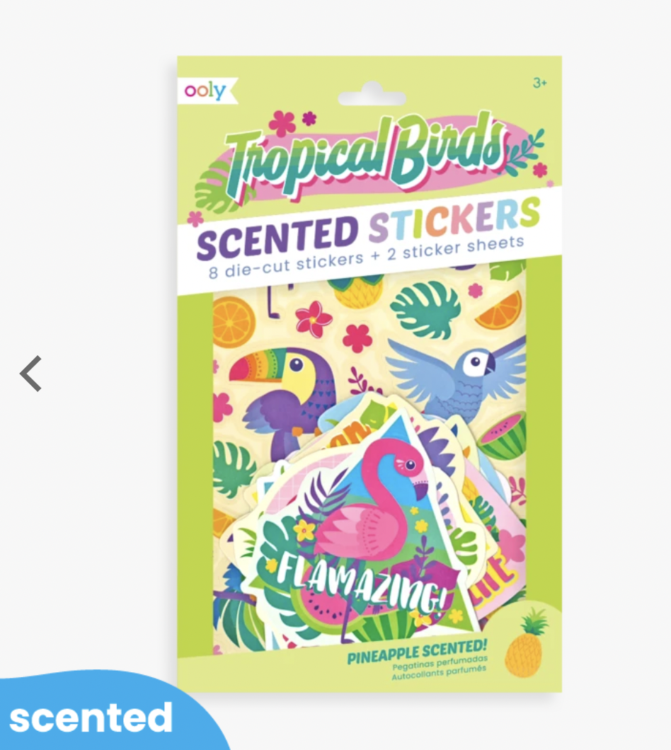 Tropical Birds Scented Stickers