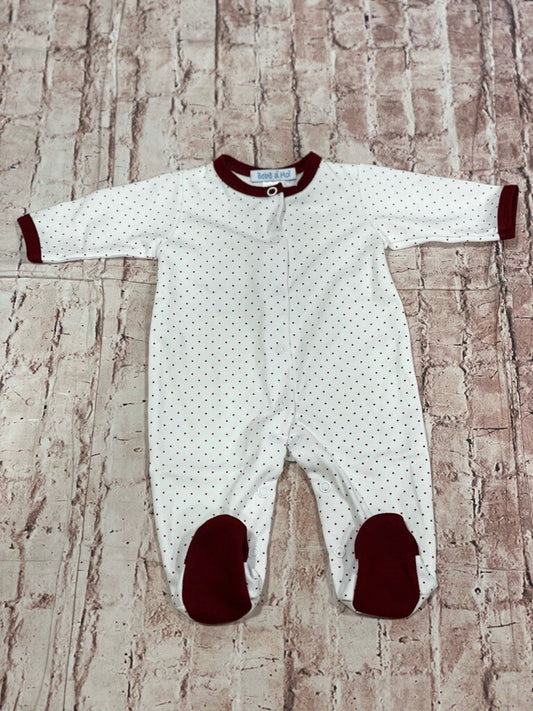 BAM Maroon Dots Footie