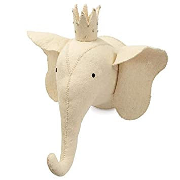 Ivory elephant wall mount