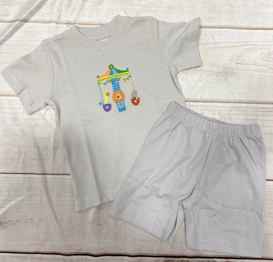 Boy Carousel Friends Short Set