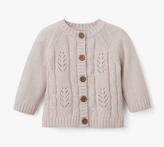 EB Blush Leaf Knit Cardigan