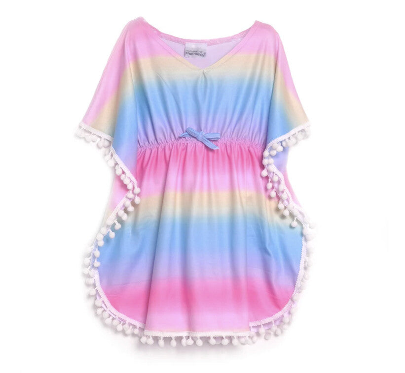 Rainbow Ombre Kaia Beach Swim Cover-Up