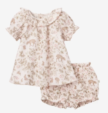 EB BUNNY PRINT DRESS W/BLOOMER