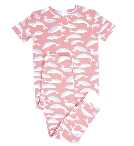 PINK WHALE KID PJ SET