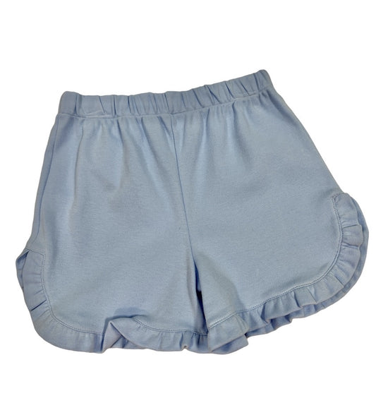 Blue Ruffled Short