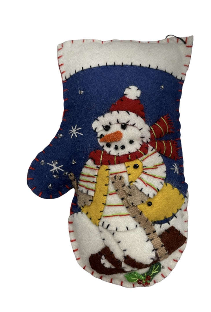 Snowman Mitten Ornament