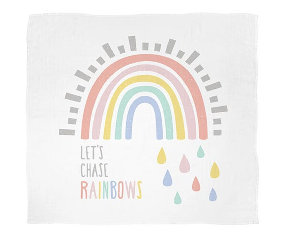 Swaddle Blanket - Let's Chase Rainbows
