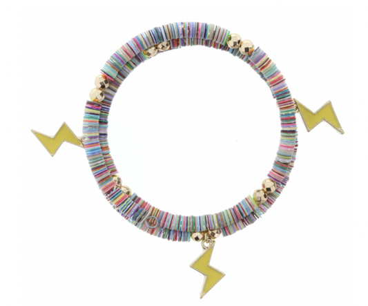 Kids Multi Sequin Wrap w/ Lightning Bolt Bracelet