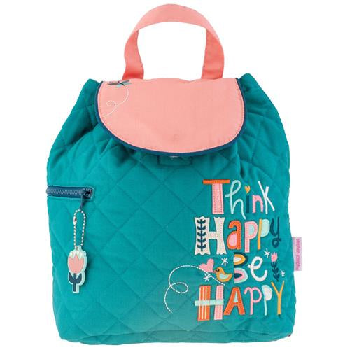 THINK HAPPY QUILTED BACKPACK