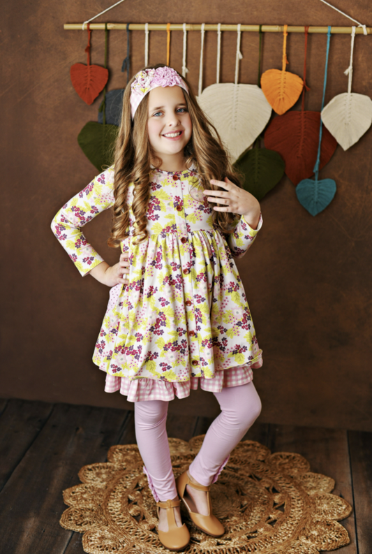 Prim Pocket Dress w/Petal Orchid Legging