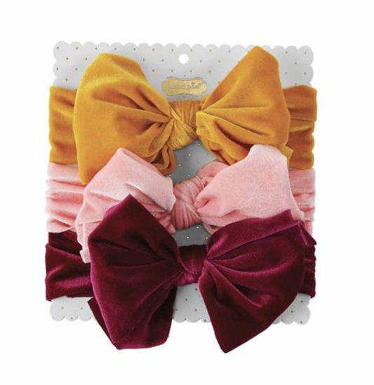 Yellow Velvet Headband Set